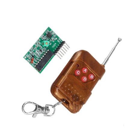 4 Channel Wireless Four Button Remote Control Transmitter Receiver Module (Mode: Non Locking)