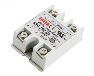 DC To AC SSR-100DA Solid State Relay Module 3-32VDC/24-380VAC 100A (Robu.in)