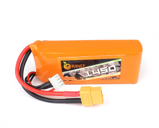 Orange Li-Fe 1450mAh 3S 30C/60C Lithium Iron Phosphate Battery Pack (LiFePO4)