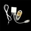 HDMI Male to VGA Female Adapter with 3.5mm AUX and USB to MicroUSB Power Cables