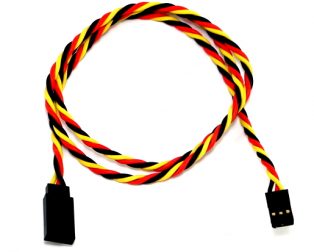 SafeConnect Twisted 45CM 22AWG Servo Lead Extension (JR) Cable