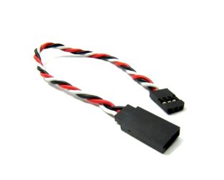 SafeConnect Twisted 15CM 22AWG Servo Lead Extension (Futaba) Cable