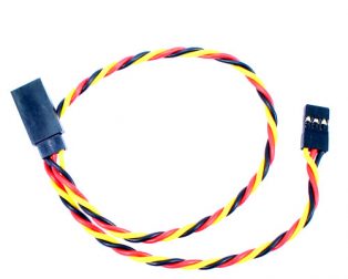 SafeConnect Twisted 15CM 22AWG Servo Lead Extension (JR) Cable