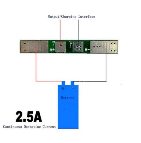 1S 18650 Li-ion Lithium Battery BMS Charger Protection Board