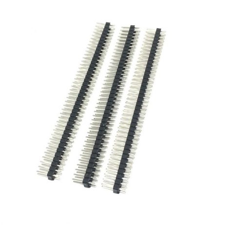 2.54mm 2x40 Pin Male Double Row Straight Long Header Strip (Pack of 3)