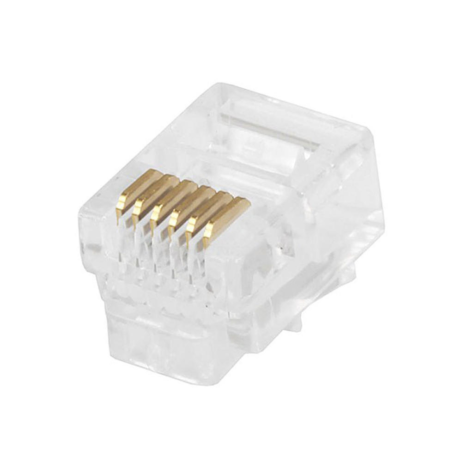 RJ11 12 (6P-6C) Male Plug ( Pack of 10)