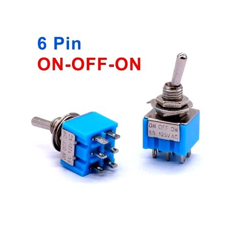 Mini MTS-203 6-Pin DPDT 6A 125VAC Toggle Switch