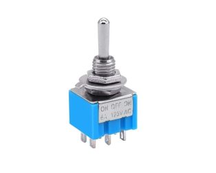 Mini MTS-203 6-Pin DPDT 6A 125VAC Toggle Switch