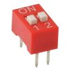 2.54mm Pitch 2 Way DIP Slide Switch