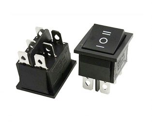 10A 250V DPDT ON-OFF-ON Rocker Switch