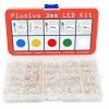 Plusivo 3mm Clear Lens LED Assortment Kit with Bonus Resistor Pack