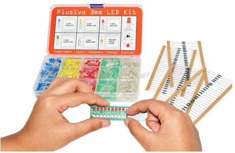 Plusivo 3mm Diffused LED Diode Assortment Kit