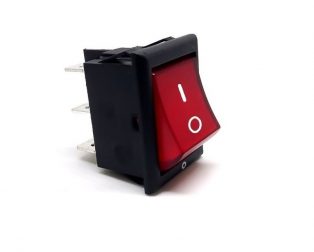 6A 250V AC DPDT ON-ON Rocker Switch with Light