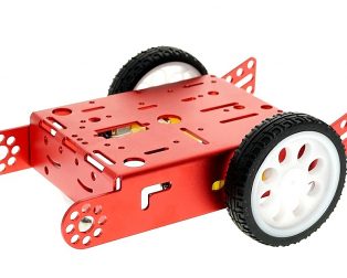 Red 2WD Aluminum Smart Robot Car Chassis Kit DIY