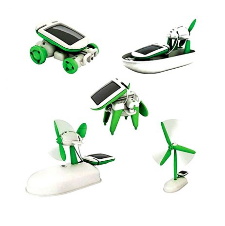 Generic 6 in 1 DIY Solar Powered Car Windmill Puppy Airboat Plane Learning Toy Kit 1