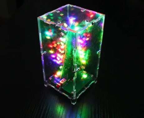 Generic DC 5V Operated Colorful Christmas LED Tree DIY kit with Acrylic case 4