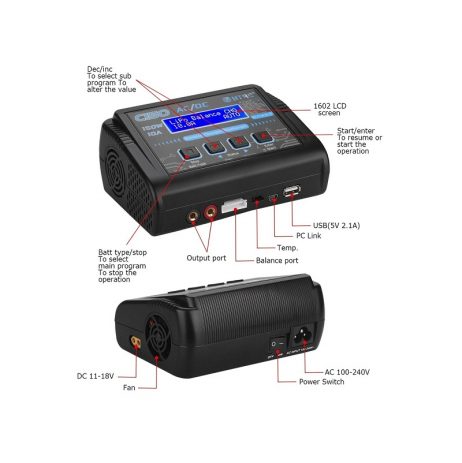 HTRC C150 150W 10A LiPo LiFe NiMh Battery ChargerDischarger