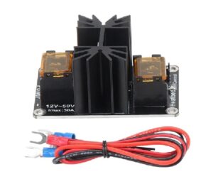 MOS25 12 to 50V 25A 3D printer Heat Bed Power Expansion Module with Cables