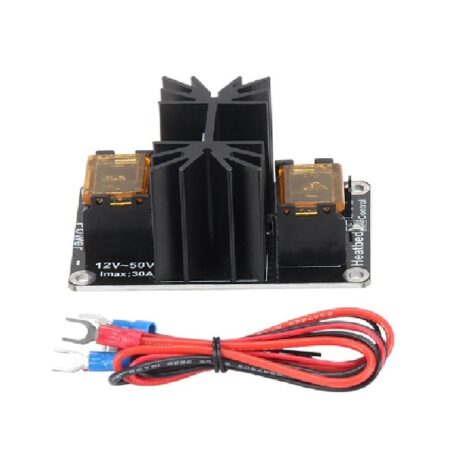 MOS25 12 to 50V 25A 3D printer Heat Bed Power Expansion Module with Cables