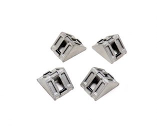 EasyMech Cast Corner Bracket for 20X20 Aluminium Profile (Silver) - 4 Pcs