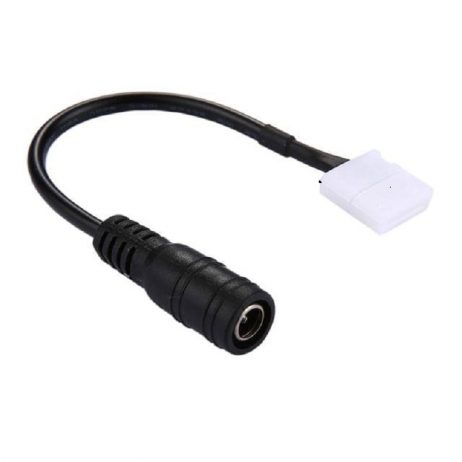 Generic DC Connector to 2pin 10mm Free Welding Connector 5.5 2.1mm Jack Cable Wires Adapters for Single Color LED St 1