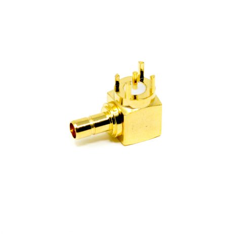 SMB Coaxial Connector Right Angle Female for PCB Mount