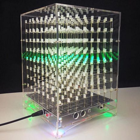 Generic DIY 3D 8S Music Light Cube Kit 8x8x8 Music Spectrum LED Electronic DIY Kit 3