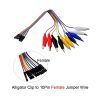 Generic 10Pin Double ended Alligator Clips Jumper Wires 1 1