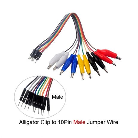 Generic 10Pin Double ended Alligator Clips Jumper Wires 4 2