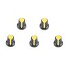 Potentiometer Knob Rotary Switch Cap Yellow Color- Pack of 5 Pcs.