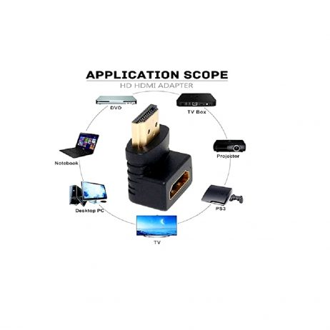 Generic HDMI Female to HDMI Male Right Angle Adapter 2