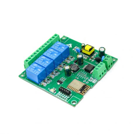 AC90-250V ESP8266 Wireless WIFI Relay Module 4 Channel ESP 12F Wifi Development Board AC/DC 5V/7-28V/5- 80V Power Supply