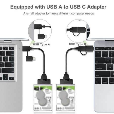 Generic SATA3.0 to USB3.0 Type C 2in1 External Hard Disk Data Cable 5