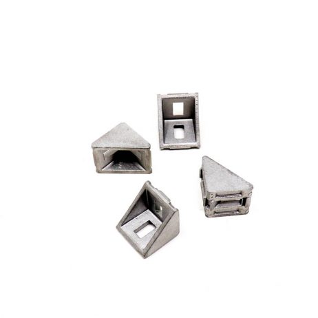 EasyMech EasyMech Cast Corner Bracket for 20X20 Aluminium Profile Silver 4 Pcs 5