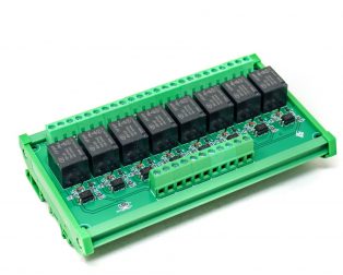 24V 8 Channels Relay Module High and Low Triggering Optocoupler Isolation Relay Module PLC Signal Amplifier Board