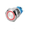 16mm metal push button waterproof LED light self-lock self-reset button 1NO1NC Orange Color