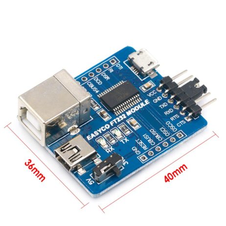 3-in-1 FT232RL USB to Serial Module USB MINI Micro to UART