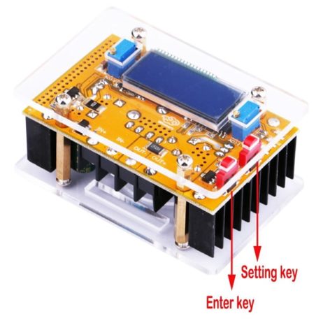 Generic Dual Display 10A Power Adjustable Step Down Constant Voltage Constant Current Power Module （With Case 1