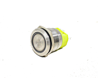 Green 22 mm 12V-24 V Momentory Metal Switch