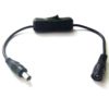 Generic Black DC5.5 mm Male to Female Plug Extension with ON OFF Switch 4