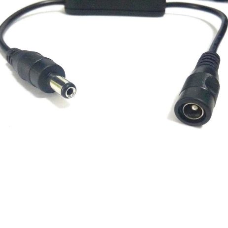 Generic Black DC5.5 mm Male to Female Plug Extension with ON OFF Switch 5