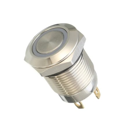 GREEN 12 mm 220 V LATCHING Metal Switch