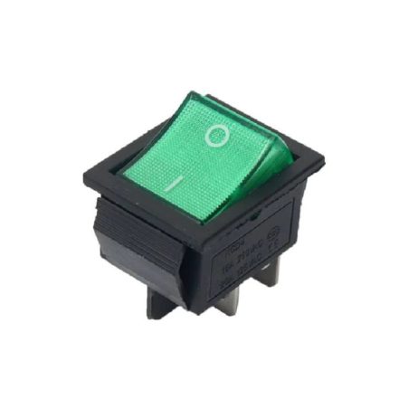 High voltage KCD4 Green DPST 220V 16A ON-OFF 4Pin Rocker Switch