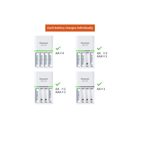Panasonic Panasonic BQ CC55N Eneloop Smart and Quick Charger for Ni MH Battery Cell 5