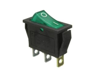 Rocker switch 16A 250V 3PIN Green led