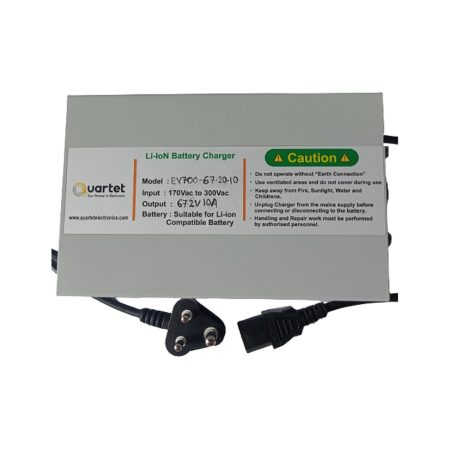 Quartet 16S Li-Ion Battery Charger - 67.2V 10A with IEC-C13 Connector