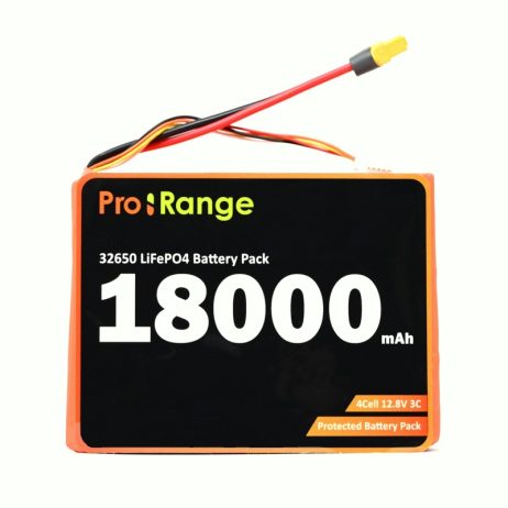 Pro-range IFR 32650 12.8V 18000mAh 3C 4S3P LiFePO4 Battery Pack