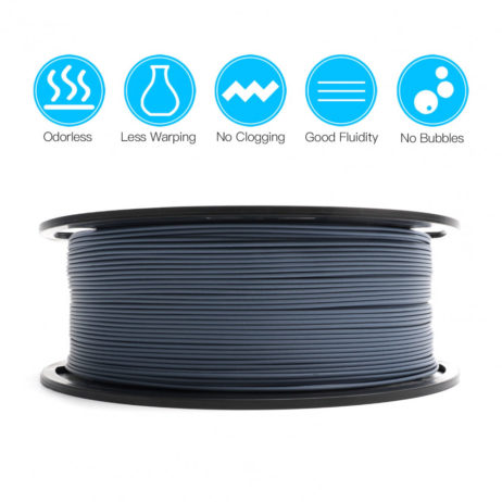 eSun eSUN ePLA Matte 1.75mm 3D Printing Filament 1kg Dark Grey 1