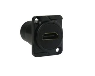 Audio Adapter, Panel Mount, Flange, HDMI Receptacle - Type D, HDMI Receptacle - Type D, AC