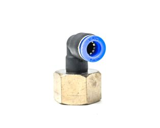 PU CONNECTOR PLF 08-04 (8mm OD X 1/2" BSPT Female Elbow)